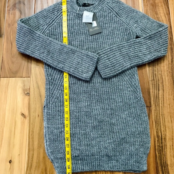 🚫SOLD🚫ZARA GREY CHUNKY KNIT SWEATER JUMPER SLITS - Picture 7 of 10